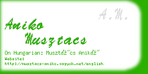 aniko musztacs business card